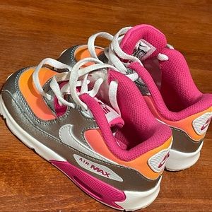 Nike Air Max 90 Pre-School 8C | Orange to Pink